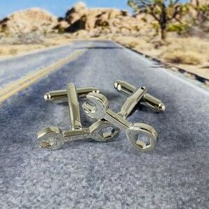 Wrench Cufflinks Hot Rod Rocker Rockabilly